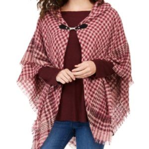 NEW-$31-Charter Club Mini-Plaid Toggle Topper Scarf, Created for Macy's
